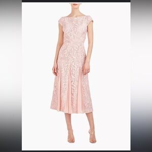Kay Unger Blush Lace A-Line Skirt
